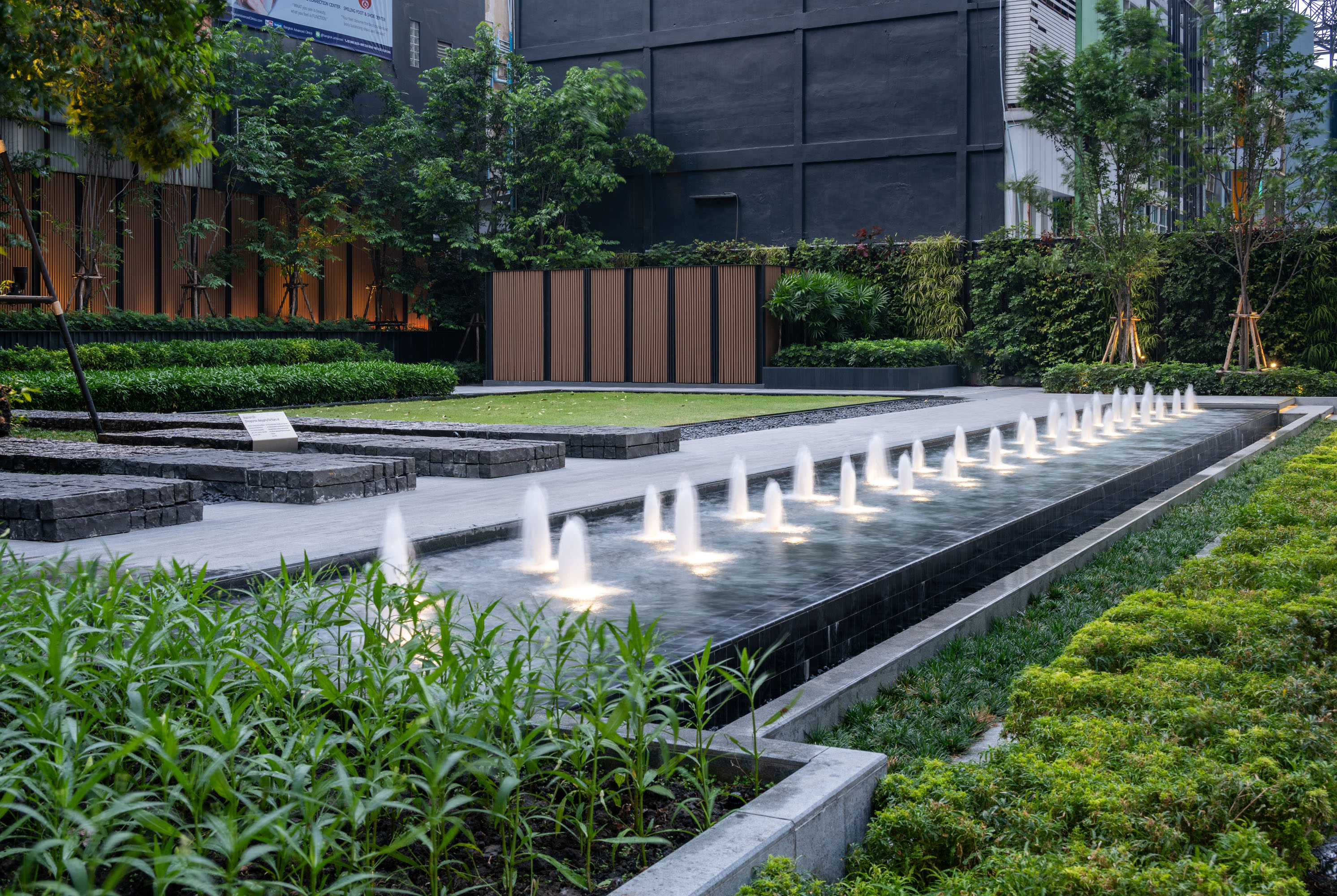 A secret garden provides relaxing ambient